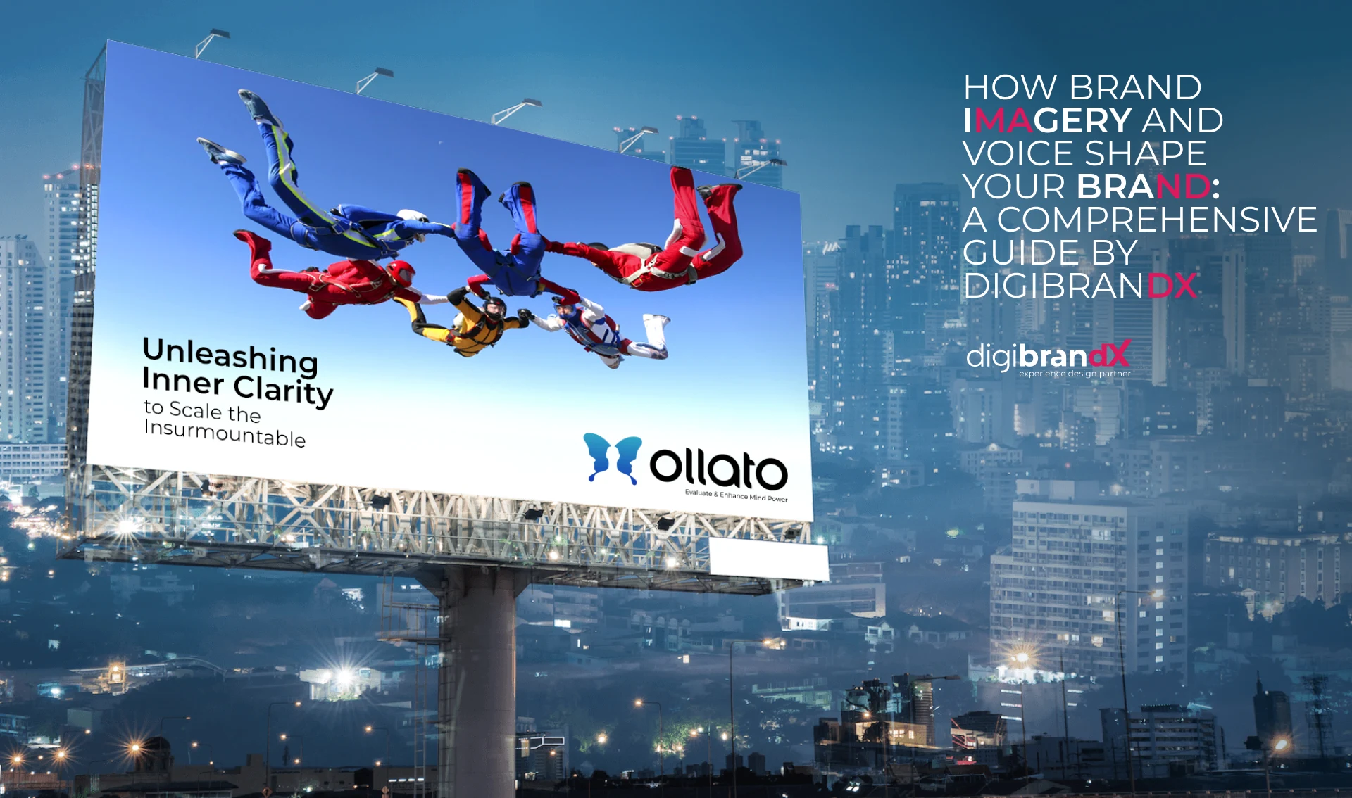 Corporate branding visuals and messaging created by DigiBrandX